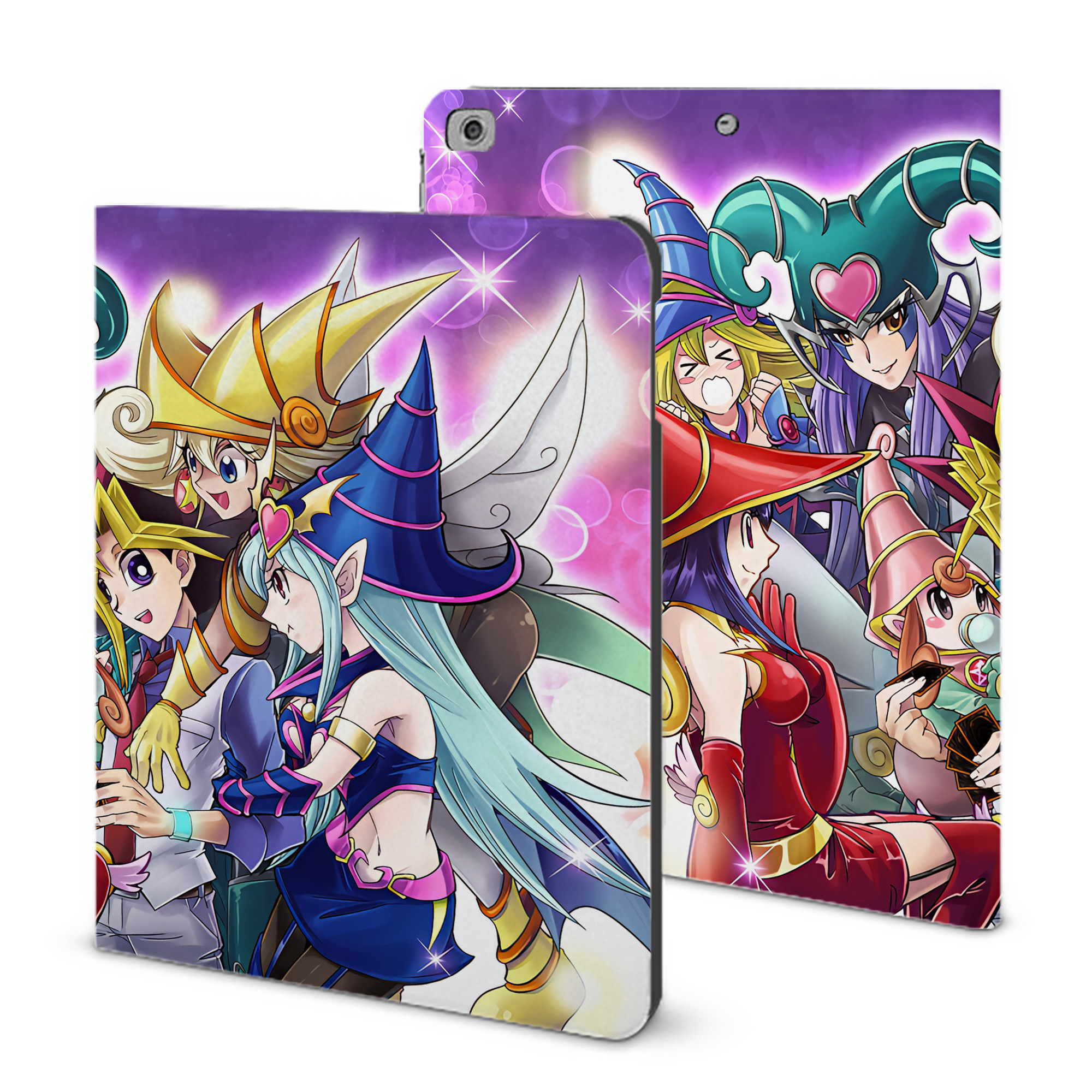 （画像用） 遊☆戯☆王 Yu-Gi-Oh! IPad ケース ブック型 PUレザー TPU 耐衝撃 軽量 薄型 ペン収納なし 全面保護 IPad 各モデル対応